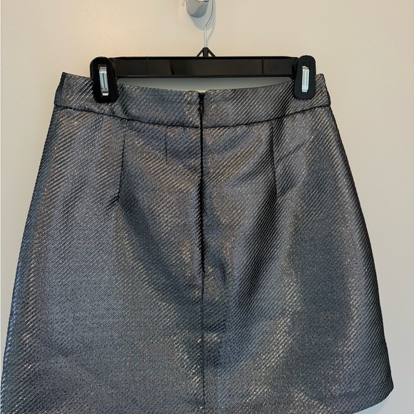H&M shimmery silver stripe skirt - Picture 2 of 3
